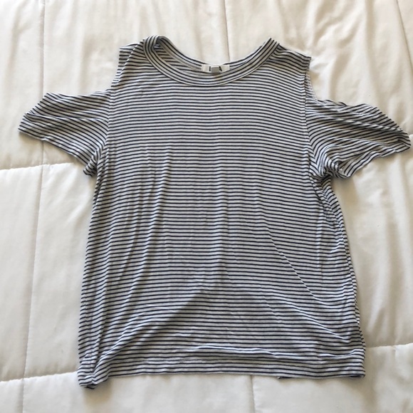 Tops - Striped Off-Shoulder Top